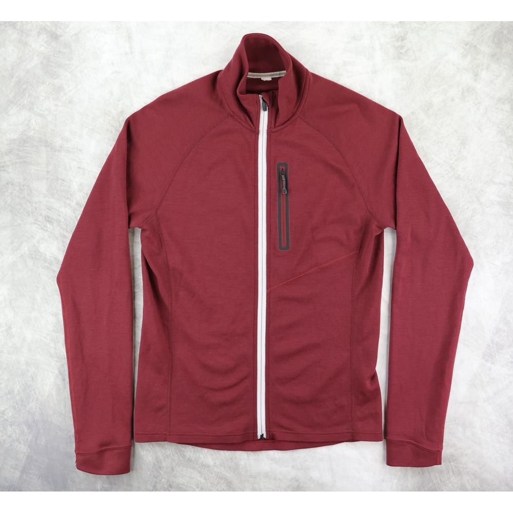 Smartwool Full Zip Jacket Men S Red Merino Wool Blend Performance Mid Layer